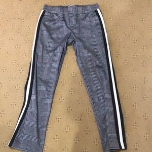 Glen plaid with track stripe